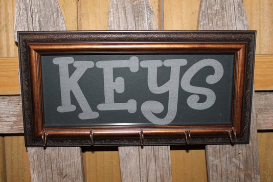 engraved glass key holder